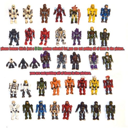 10X Mega Bloks Halo Reach Figure Master Cheif Spartan Grunts Brute Arbiter Elite