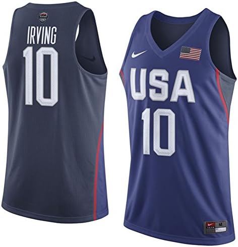 10 Kyrie Irving Jersey 2016 rio olympics usa dream Jerseys Mens Blue Size L
