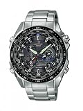 Image of Casio - EQS-500DB-1A1ER - Gents Watch - Quartz - Analogue - Stainless Steel Silver Strap
