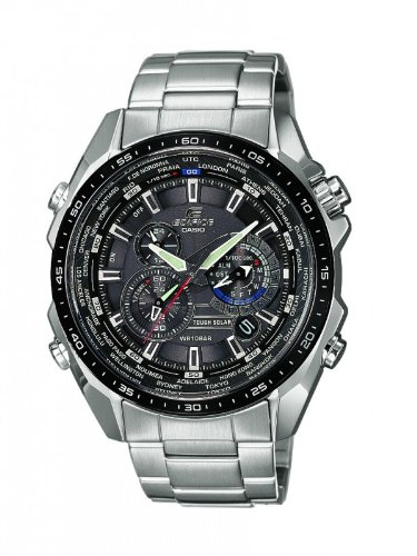 Casio - EQS-500DB-1A1ER - Gents Watch - Quartz - Analogue - Stainless Steel Silver Strap Image of Casio - EQS-500DB-1A1ER - Gents Watch - Quartz - Analogue - Stainless Steel Silver Strap