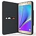 Galaxy Note 5, Cellto PU Leather Wallet Case [Stand Feature] Kickstand and Dual Magnetic Flap [Credit Card and Cash Pockets] and ** Flip Cover for Samsung Note 5 (2015) - Black