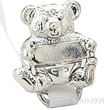 Sterling Teddy Bear Pacifier Clip - Blue
