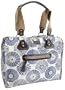 OiOi Blue Floral Messenger Diaper Bag