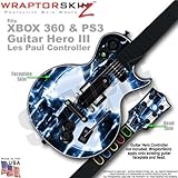 Radioactive Blue WraptorSkinz Skin fits XBOX 360 & PS3 Guitar Hero III Les  ....