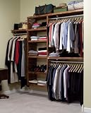 John Louis Home JLH-529 Premier 12-Inch Deep Closet Shelving System, Red Mahogany
