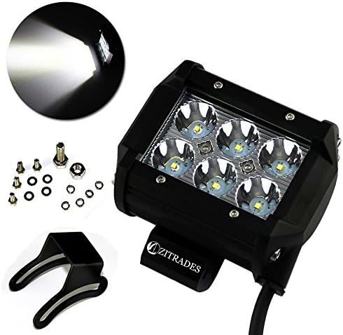 Zitrades 18W 6x3W 1260lm Cree LED Work Light Lamp Off Road High Power ATV Jeep 4x4 Tractor Truck (30 Degree)Spot Light,Light Bar IP68