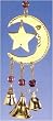 Brass Moon & Star Chime with Beads-BS365
