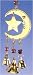 Brass Moon & Star Chime with Beads-BS365