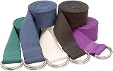 YogaAccessories (TM) 10' D-Ring Buckle Cotton Yoga Strap
