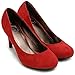 Ollio Women's Shoe Faux Suede D'Orsay High Heel Multi Color Pump