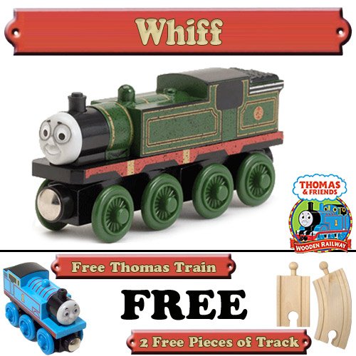 Whiff from Thomas The Tank Engine Wooden Train Set - Free 2 Pieces of Track & Free Thomas the Tank Engine