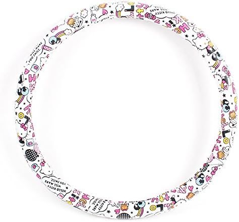 Cute characters Hello Kitty steering wheel cover; Choose from three types; 14.5"(370mm) (A)