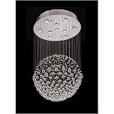 Lite Source Cristallo Polished Steel Crystal Circle Chandelier