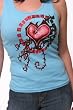 Folter Sacred Heart Corset Beater Top with Back Laces