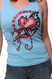 Folter Sacred Heart Corset Beater Top with Back Laces