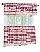 Buffalo Check Valance Window Curtains - 58 Inch Width, 14 Inch Length - Taupe Brown & Ivory White Plaid - Light Filtering Farmhouse Country Drapes for Bedroom Living & Dining Room by Achim Home Decor