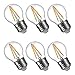 LIGHTSTORY LED Edison Bulb G14, E26 Base 2700K Dimmable Globe Decorative LED Bulb, 1.8W=25W (6 Pack)