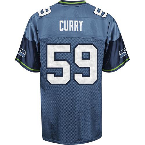 Seattle Seahawks #59 Curry Blue Jerseys Authentic Football Jersey Size 48-56 (Please Select the Size When You Order, Can Do Drop Shipping)