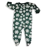 Wonder Kids - Infant and Toddler Girls Heavyweight Footed Snowflake Blanket Sleeper , Green