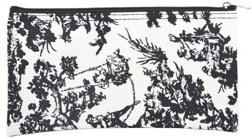 World Traveler French Toile Makeup Brush Bag 10-inch