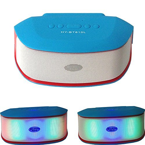 BraveGo -Wireless Portable Sport Bluetooth Speaker Color Flash LED Light KTV Disco Stage Effect (Blue 2)