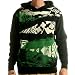 Sports : Quiksilver Hoodie HOOD RIB ALLOVER FLEECE PRINT - 70 UP TEMPO, black