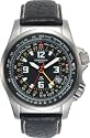 Torgoen Swiss Men's Pilot Computer E6B Dual-Time Zone Watch #T06101