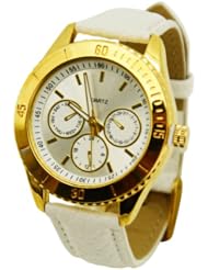 XOYO Womens Analog Stylish Fashion Dress Watch - White & Gold - One Week Clearance Sale On Now!