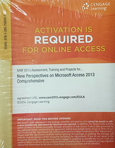 SAM 2013 Assessment, Training and Projects with MindTap Reader for New Perspectives Microsoft Access 2013 Comprehensive Printed Access Card