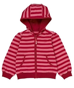 Red Stripe Hooded Top