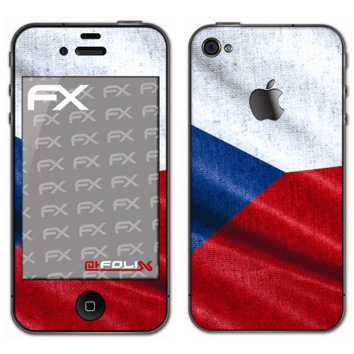 atFoliX Fu&szlig;ball EM 2012 Tschechien Flagge Designfolie f&uuml;r Apple iPhone 4/4S Preisvergleich
