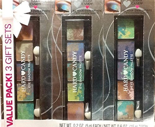 Hard Candy Eyeshadow Value Gift Set "Be Your Own Artiste"~ 3 Palette Compacts - 5 Blended Colors in Each by Xtreme Color, Inc.