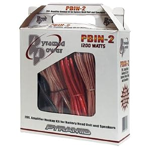 Pyramid PBIN2 1200 Watt 20 Feet Amplifier Hookup Kit for Battery Unit and Speakers