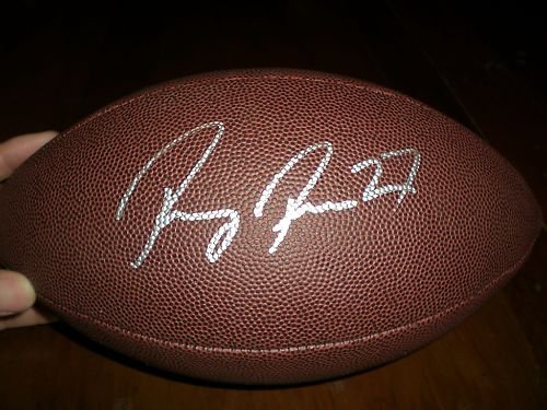 RAY RICE SIGNED AUTOGRAPHED FOOTBALL BALTIMORE RAVENS