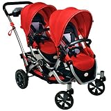 Contours Options Tandem Stroller - Ruby -- red