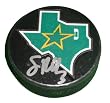 Stephane Robidas Autographed Dallas Stars Logo Hockey Puck, Proof Photo