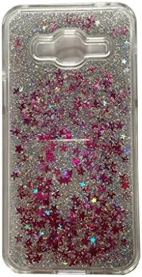 Galaxy J3 2016 Case,Galaxy Express Prime Case,GUANGHE Creative Design Flowing Liquid Floating Glitter Sparkle Stars Hard Case For Samsung Galaxy J3 2016 / Galaxy Express Prime (Silver)