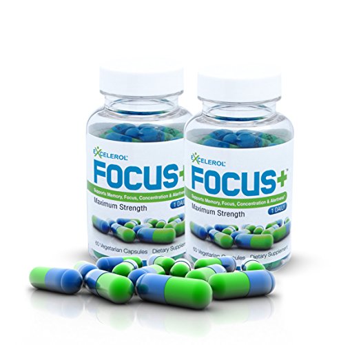 FOCUS+ Brain Supplement - Doctor Recommended Brain And Memory Pills - Supports Memory, Focus, Concentration & Alertness - Maximum Strength Brain Vitamin - 120 Capsules - Powerful Brain Booster Support