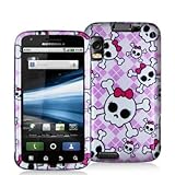 Cute Skulls Design Crystal Hard Skin Case Cover for Motorola Atrix 4G Phone ....