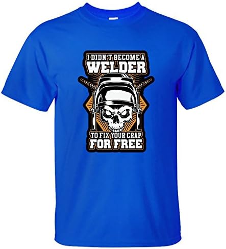 VOTVO Men's Welder Patriots Beat the Ravens Cotton Tee Shirt blue M