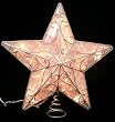Lighted Silver Scrolling Wire Star Christmas Tree Topper - Clear Lights