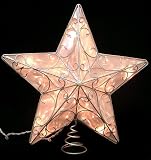 Lighted Silver Scrolling Wire Star Christmas Tree Topper - Clear Lights