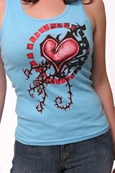 Folter Sacred Heart Corset Beater Top with Back Laces