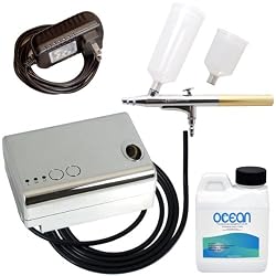 Complete Professional Belloccio Sunless Tanning Airbrush System with a 4 ounce Bottle of 12.5% Ocean DHA Solution with Medium Bronzer