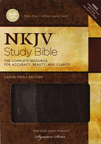 nkjv study bible large print bonded leather burgundy large print edition