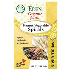 Eden Organic Kamut Vegetable Spirals, 12-Ounce Packages (Pack of 6)