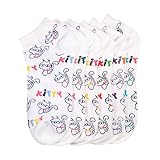 Lot Of 3 Pairs Womens Assorted Pattern Kitty Anklet Ped Socks
