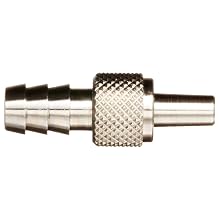 Luer Stainless Steel 316 Male Luer Connector , For 1/4" Tube, Barb O.D. 0.260"