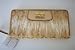 Coach Madison IKAT Light Khaki w/Gold Accordian Zip Around Wallet 42768