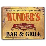 WUNDER'S World Famous Bar & Grill Stretched Canvas Print